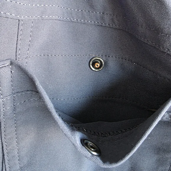 KUHL Trekr Kapri Hiking Pants Blue Ruched Side Cinch Cargo Size 8 - Picture 15 of 16